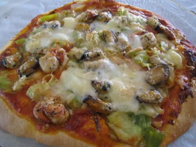 lotte : Pizza marinara aux moules à l'italienne