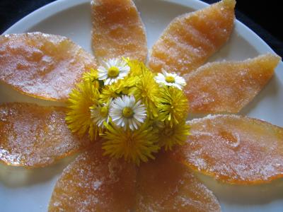 écorces de pomélos confites