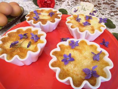 Fromages : Flans au Saint-Agur et aux noisettes