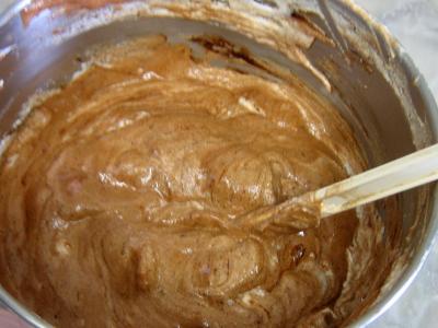 Gâteau au chocolat et son coulis de melon et pêches - 7.1