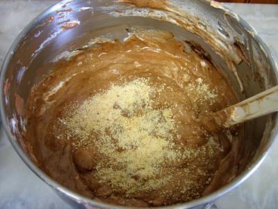 Gâteau au chocolat et son coulis de melon et pêches - 7.3