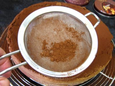 Gâteau au chocolat et son coulis de melon et pêches - 10.4