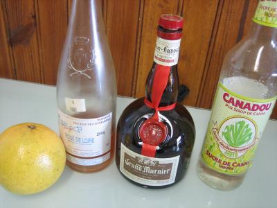Ingrédients pour la recette : Kir au pomelo
