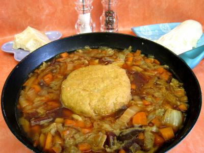 Recette Potage chou chinois et sa boulette de porc