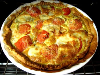 Quiche aux tomates et au gorgonzola