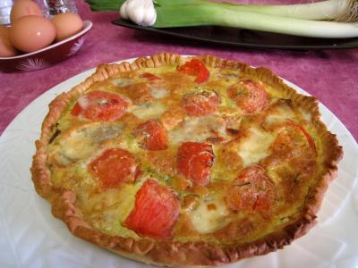 Quiche aux tomates et au gorgonzola