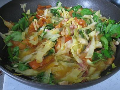 cuisson des brèdes ou cresson