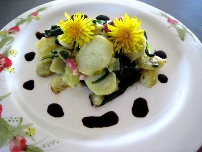 Image : recette Salade de pissenlits au lard à l'ardennaise