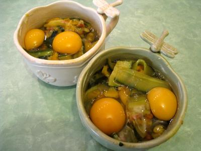 Sauté de légumes et ses oeufs au bain-marie - 9.4