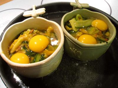 Sauté de légumes et ses oeufs au bain-marie - 10.3