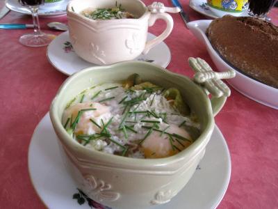 Recette Bol de sauté de légumes et ses oeufs au bain-marie
