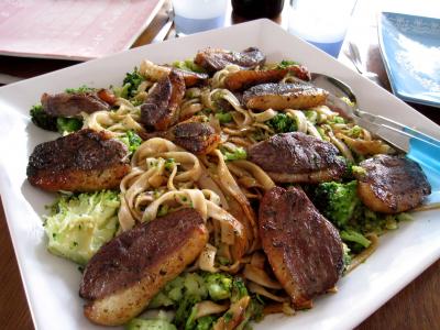 Tagliatelles d'épeautre au magret
