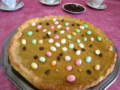 Recette Assiette de tarte pascale au café