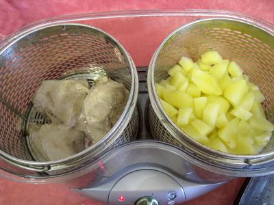 Recette Thon à la vapeur gratiné au gorgonzola