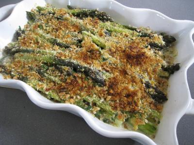 Recette Plat à gratin d'asperges gratinées