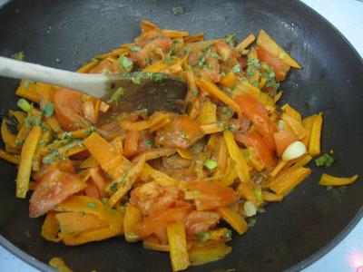 Sauté de carottes et fèves à la semoule - 8.1