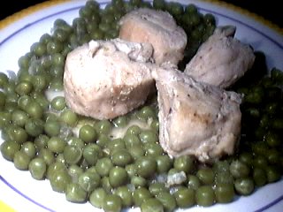 Image : Assiette de dinde aux petits pois