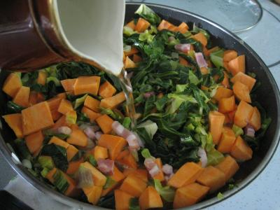 Sauté de chou pointu aux patates douces - 5.3
