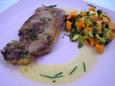 Recette Sauté de chou pointu aux patates douces