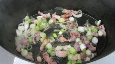Fèves crèmées aux lardons - 7.2