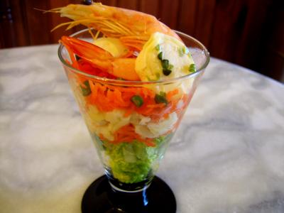 Verrine au coeur de palmier