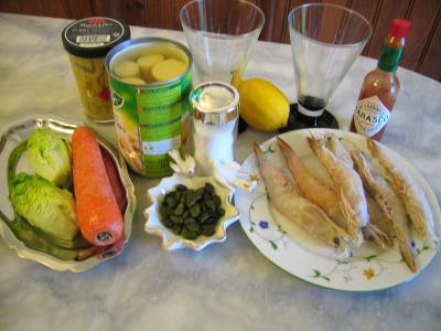 Ingrédients pour la recette : Verrine au coeur de palmier