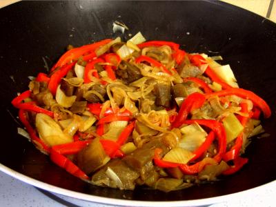 Recette Aubergines aux oignons à la chinoise