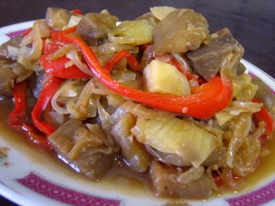Image : recette Aubergines aux oignons à la chinoise