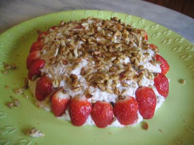 Recette Mousse aux graines de tournesol et son coulis de fraises