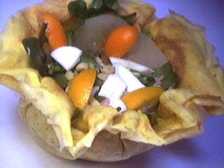 Image : recette Aumônières de crêpes aux kumquats