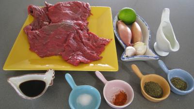 Ingrédients pour la recette : Bavettes marinées "minceur"