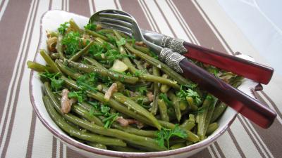 haricots verts aux lardons