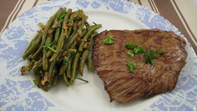 Recette Haricots verts aux lardons