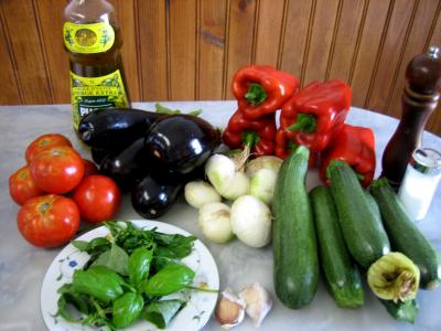 Ingrédients pour la recette : Ratatouille niçoise