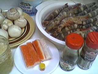Ingrédients pour la recette : Bouchées au ragoût de gambas