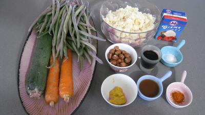 Ingrédients pour la recette : Salade d'haricots verts aux noisettes