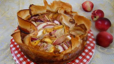 Recette Brick aux pêches et aux brugnons
