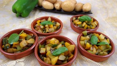 Image : recette Pommes de terre aux poivrons