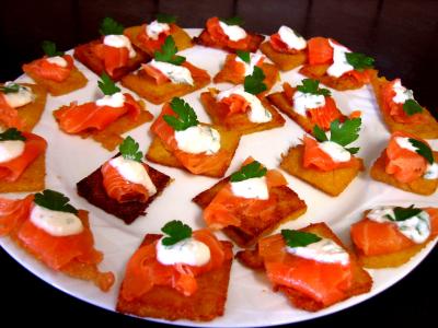 Canapés de polenta au saumon fumé - 10.3