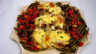 Viandes : Assiette de côtes de porc gratinées au parfum de Corse