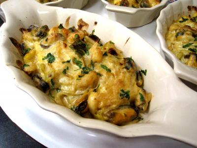 Recette Cassolettes de moules et polenta au boursin