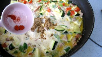 Recette Sauté de dinde au blé et aux poivrons