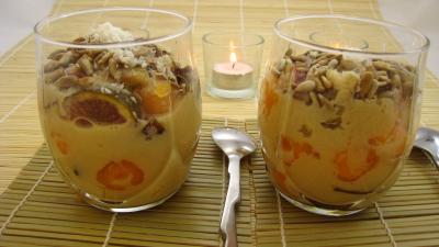recette à la bière : Verrines de blanquette de figues à la bière et au coco