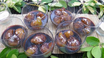 Desserts : Verrines de figues au vin rouge