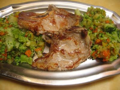 Recette Côtes de veau sautées aux légumes