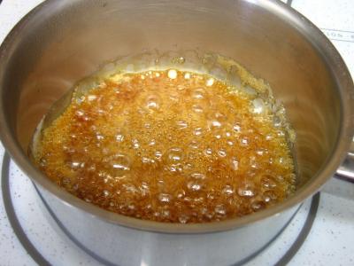 Préparation du caramel