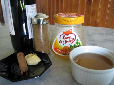 Ingrédients pour la recette : Vin aux épices