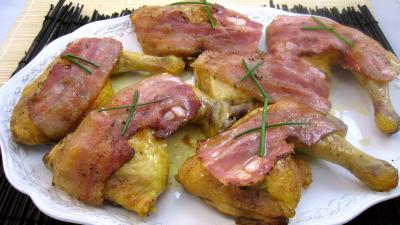 Recette Plat de cuisses de poulet grillées façon américaine