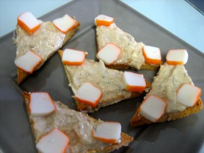 Recette Canapés pomme et surimi