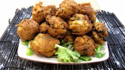 tagliatelle : Assiette de croquettes aux tagliatelles aux champignons